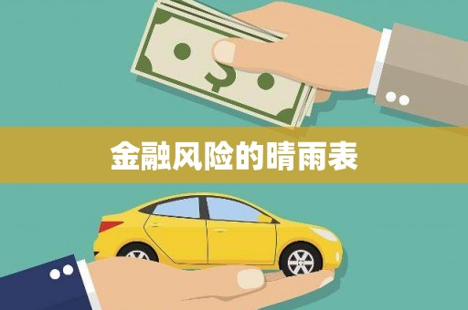 定结金融风险的晴雨表