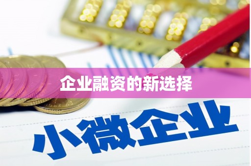 定结企业融资的新选择