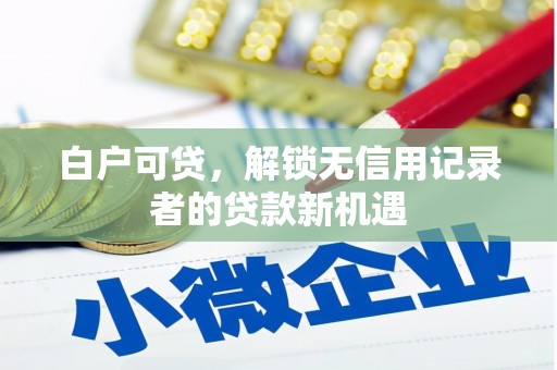 定结白户可贷，解锁无信用记录者的贷款新机遇