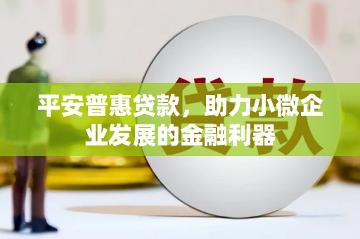 定结平安普惠贷款，助力小微企业发展的金融利器