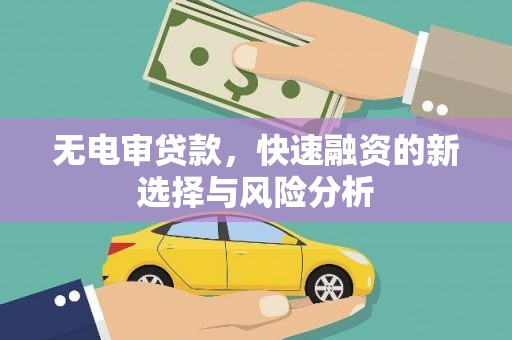 定结无电审贷款，快速融资的新选择与风险分析