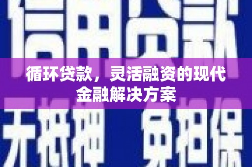 定结循环贷款，灵活融资的现代金融解决方案