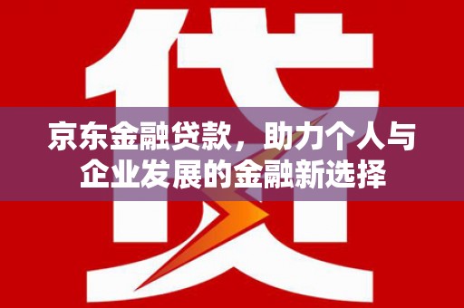 定结京东金融贷款，助力个人与企业发展的金融新选择