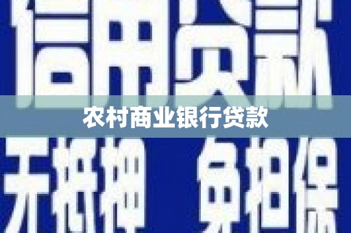 定结农村商业银行贷款