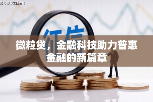 定结微粒贷，金融科技助力普惠金融的新篇章
