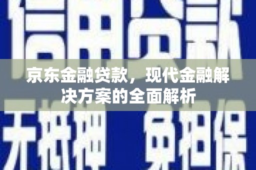 定结京东金融贷款，现代金融解决方案的全面解析