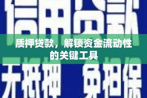 定结质押贷款，解锁资金流动性的关键工具