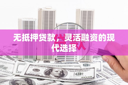 定结无抵押贷款，灵活融资的现代选择
