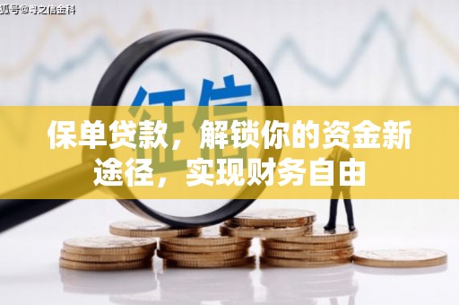 定结保单贷款，解锁你的资金新途径，实现财务自由
