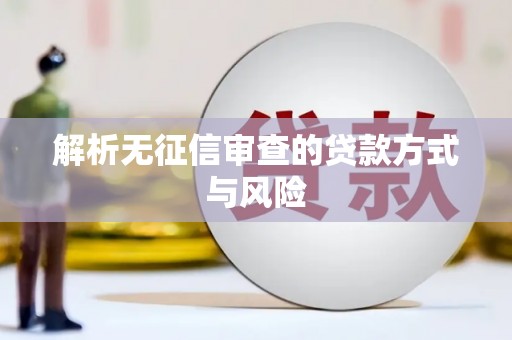 定结解析无征信审查的贷款方式与风险