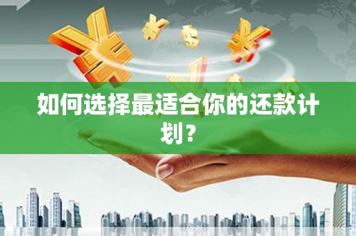 定结如何选择最适合你的还款计划？